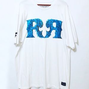 NWT🔥ROCK REVIVAL🔥GRAPHIC TEE BLUE METALLIC